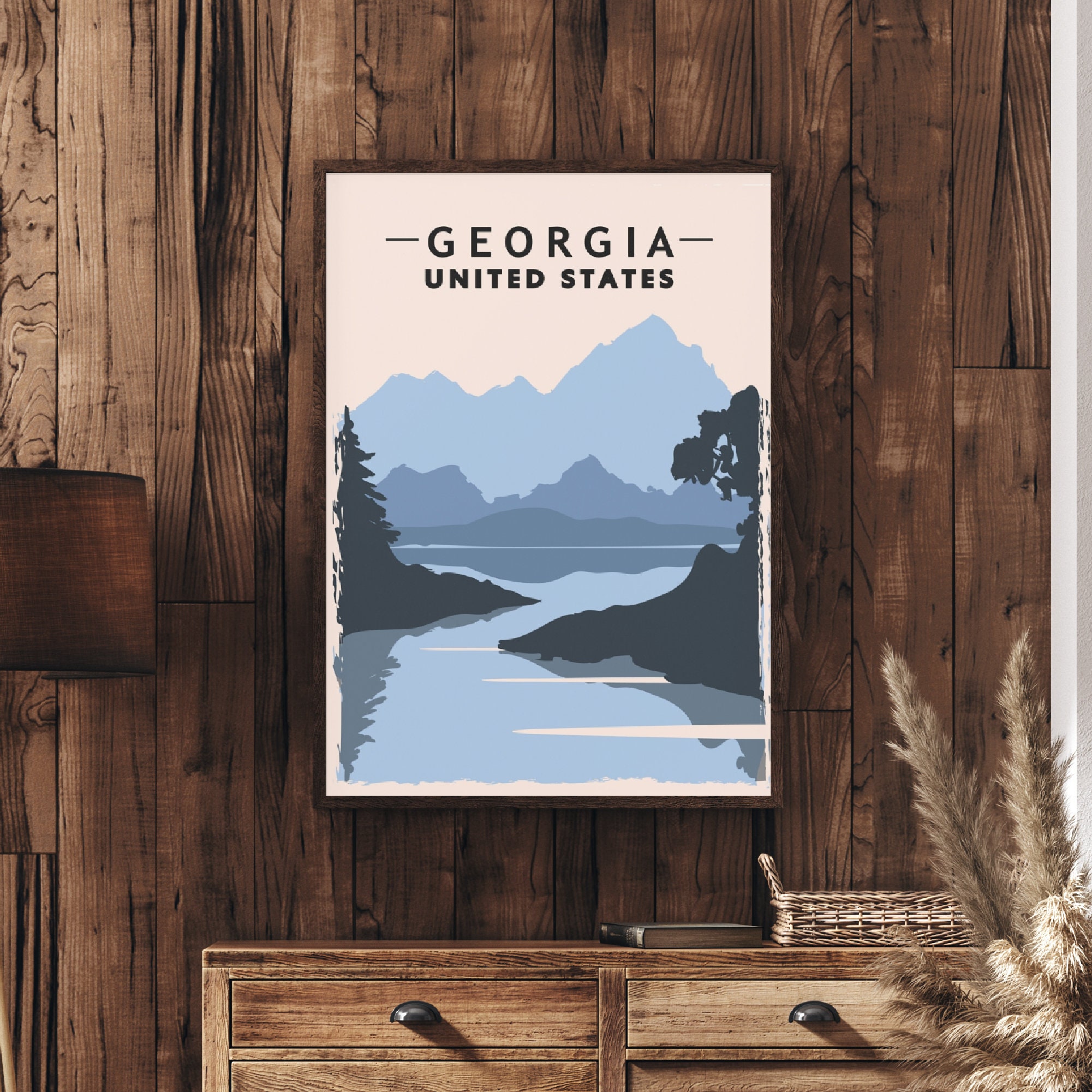 Travel Poster Wall Art Blue Ridge Mountains Etsy