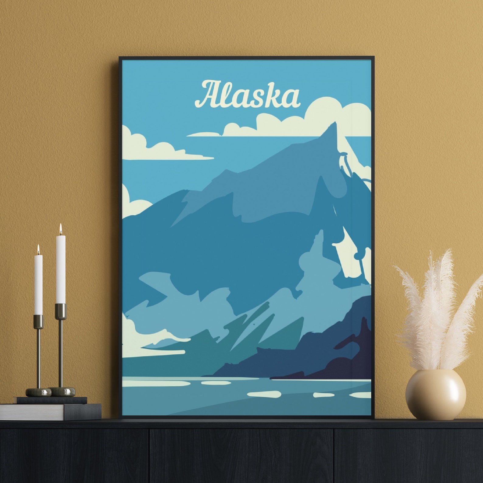 Alaska Travel Poster Rustic Poster Print Alaska State Print | Etsy