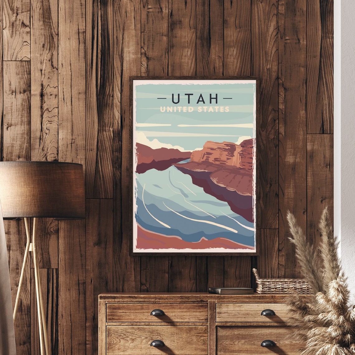 Utah Travel Poster Utah Hiking Poster Moab Utah Art Utah Etsy