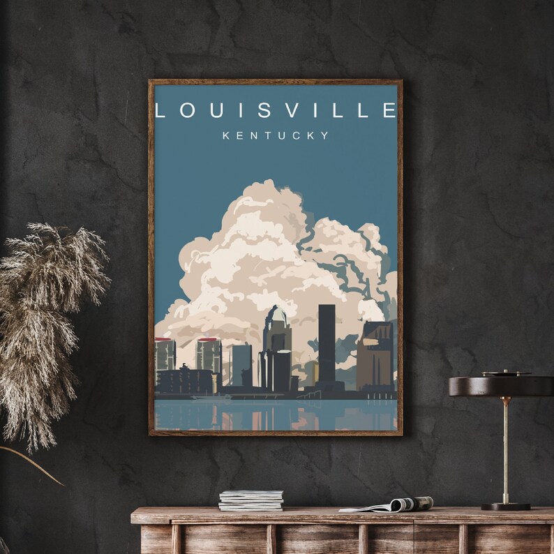Louisville Travel Poster Louisville Art Kentucky Decor Etsy