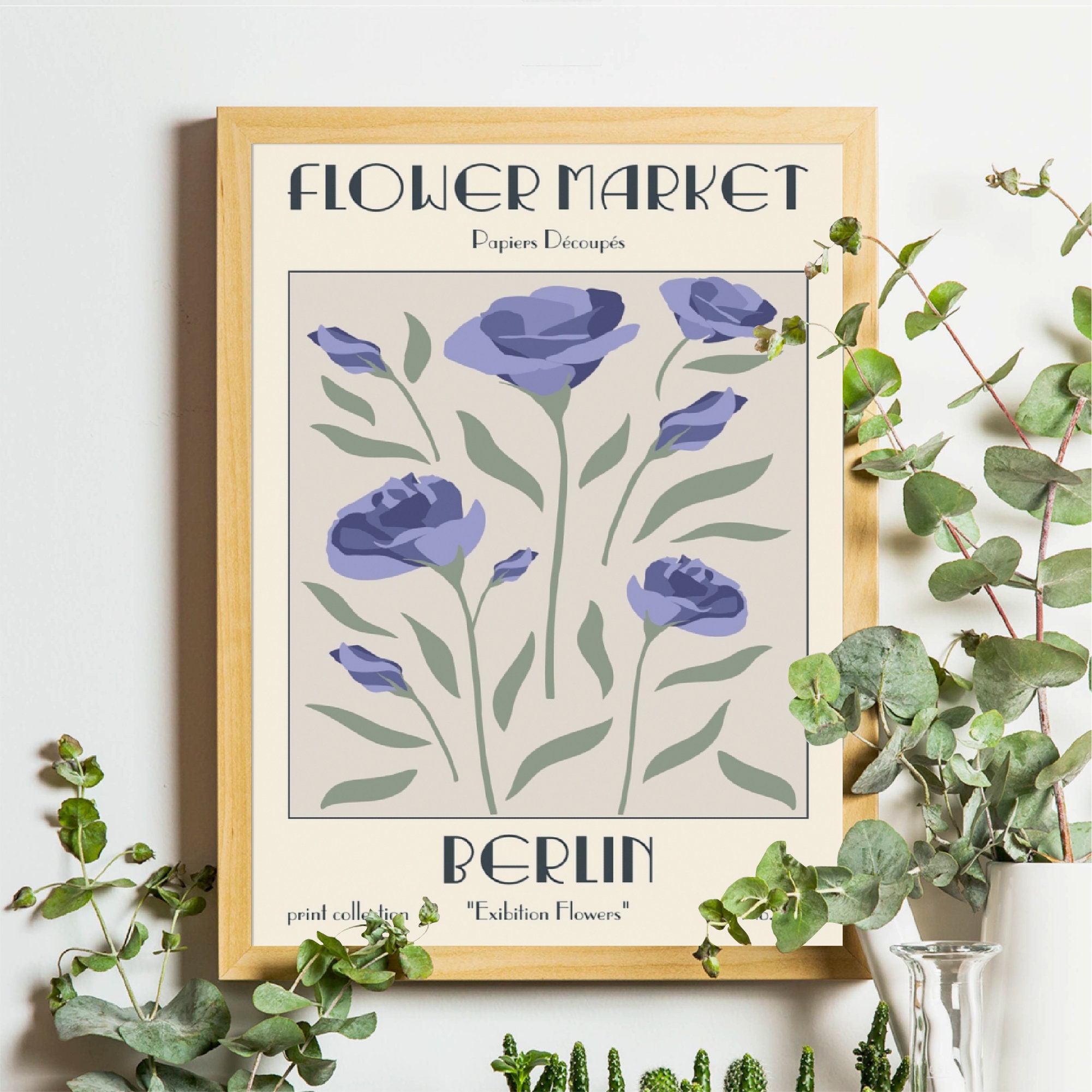 Berlin Poster, Flower Market Print, Botanical Wall Art, Flower Poster,  Botanical Print, Flower Shop Sign, Florist Gift, Spring Retro Decor - Etsy