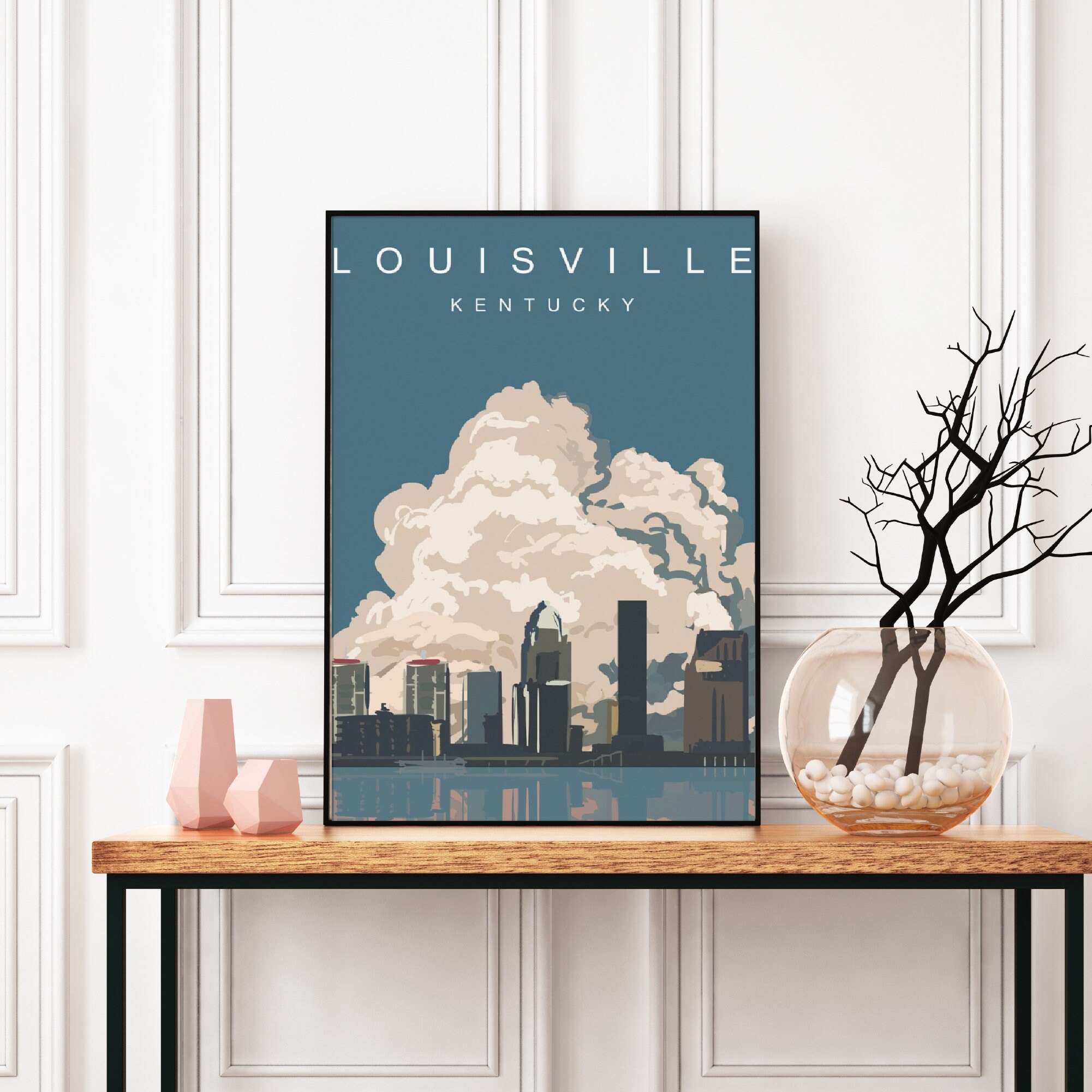 Louisville Travel Poster Louisville Art Kentucky Decor Etsy