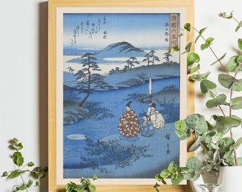 Noji in dePprovincie Omi by Utagawa Hiroshige, Japanese Print, Japanese Art, Hiroshige Poster, Edo Period, Ukiyo-e Print, Antique Japan Art