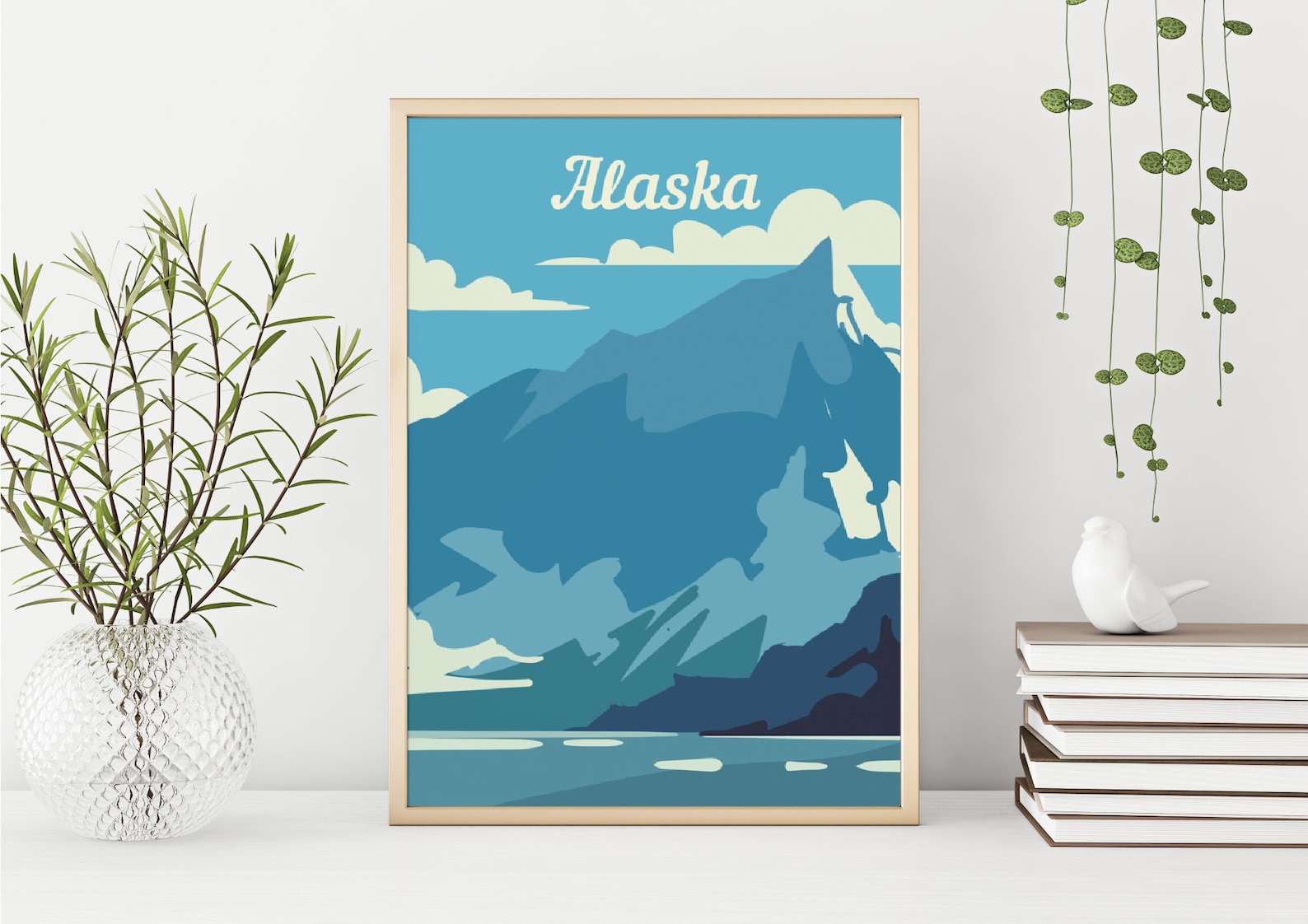 Alaska Travel Poster Rustic Poster Print Alaska State Print | Etsy