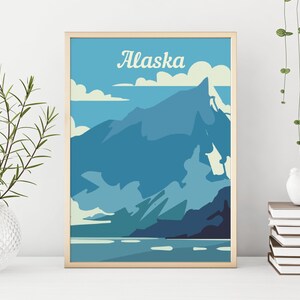 Alaska Travel Poster Rustic Poster Print Alaska State Print - Etsy