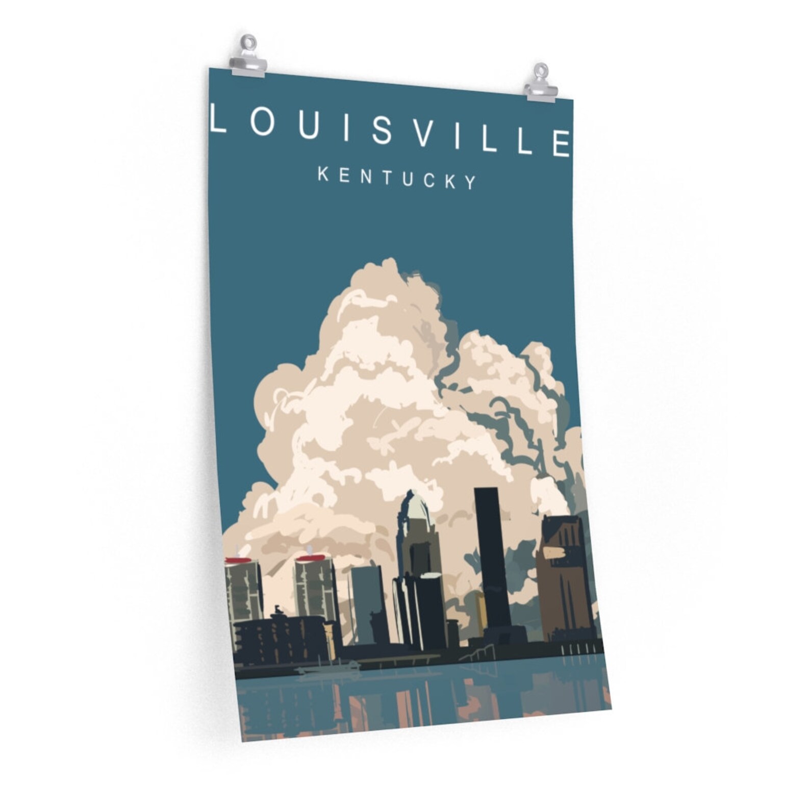 Louisville Travel Poster Louisville Art Kentucky Decor Etsy