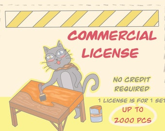 Commercial Use License  up to 2000, No credit required, clipart svg png license | Nekokyutarts