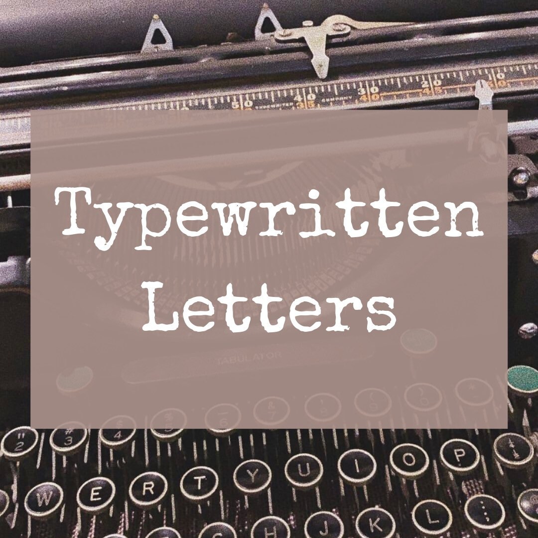 Typewritten Letters Etsy