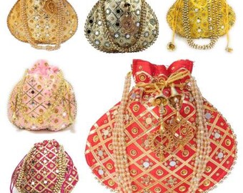 Wholesale Lot Bag, Indian Handmade Women's Embroidered Handbag, Mothers Day Gift, Wedding Favor, Return Gift, Birthday Gift, Bridesmaid Gift