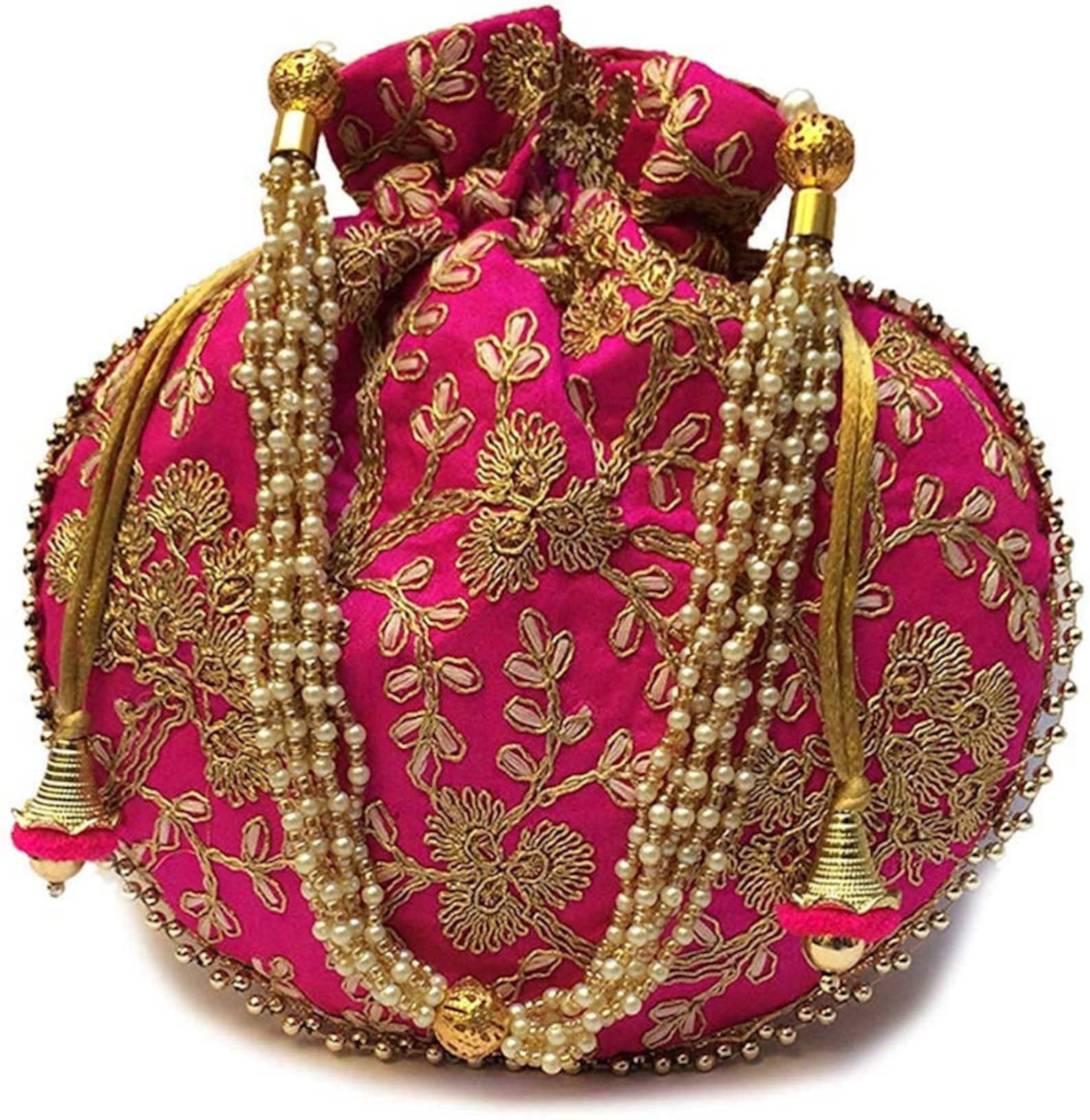 Indian handmade Wedding Purse Clutch Potli Bag Party Wear Etsy