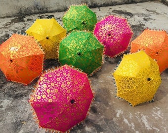 Wholesale Lots Indian Umbrella Decoration Umbrellas Traditional Mehndi Decor Umbrella Party decor Parasol Wedding Umbrellas Party Umbrella