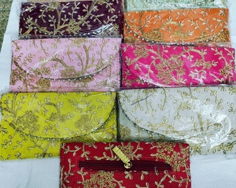 100 Pcs Clutch Bags, Indian Wedding Gifts, Wedding favor, Christmas Gift, Gift Party Handbag, Indian Clutches, Gift for Her, Return Gift