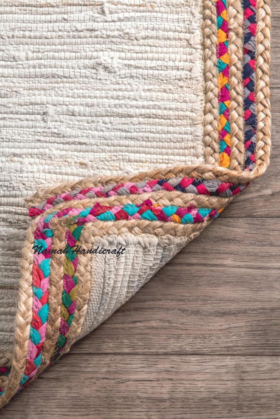 Braided Rug Runner Braided area rug Jute Cotton Rug Runner Etsy