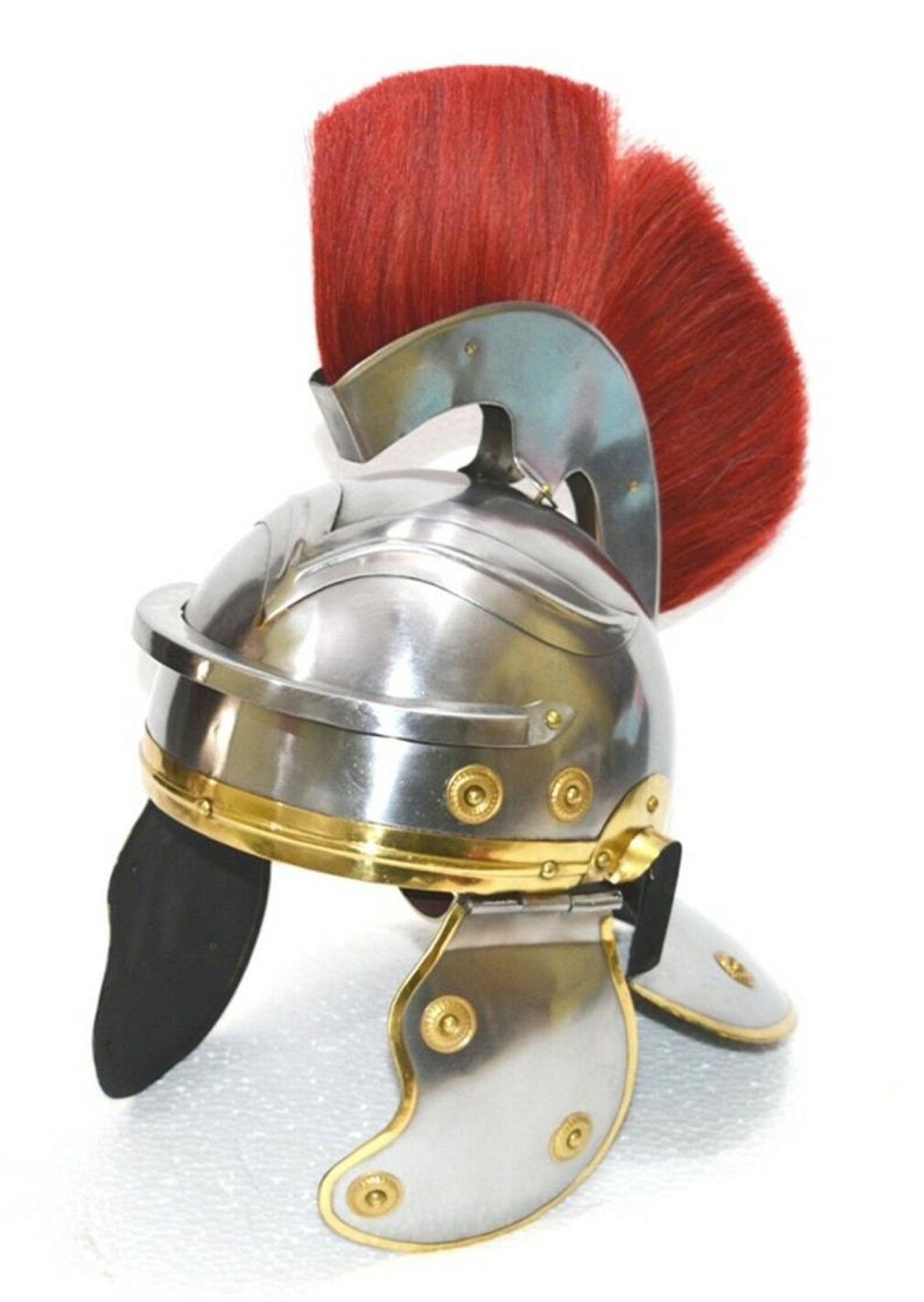Roman Helmet with Red Plume Armour Gladiator Costume Etsy