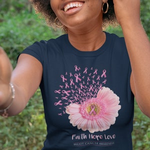Faith Hope Love Tee, Cancer Cure Shirt, Boob Shirt, Cancer Awareness Shirt, Breast Cancer Shirts, FeministIsche Shirt, Women&#39;s Rights Shirt