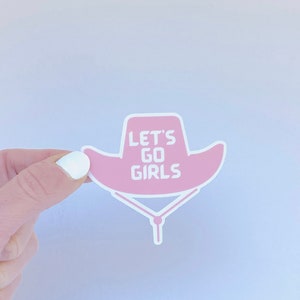 Pink Cowgirl Hat Sticker | Let's Go Girls