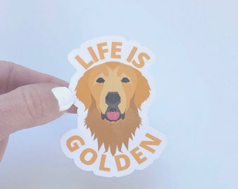 Golden Retriever Sticker | Life is Golden