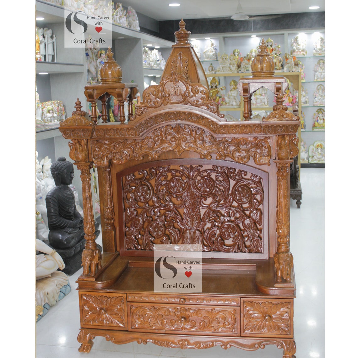 Home Temple from Teak Wood Etsy