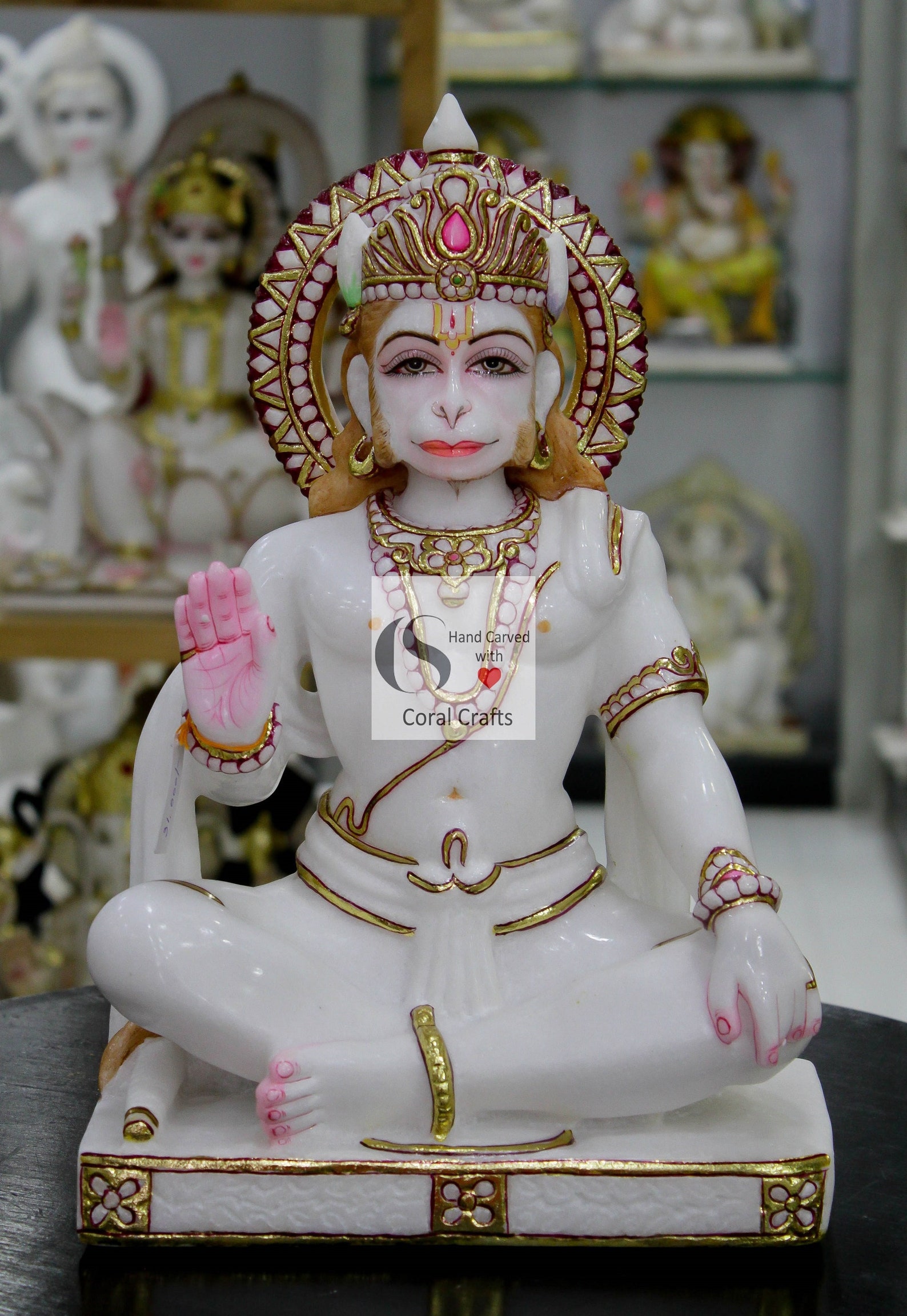 Lord Hanuman Statue Hanuman Statue Made From White Marble Etsy Canada