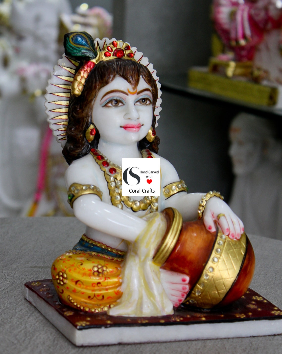 Baby Krishna Statue Beautiful Baby Krishna Statue Baby Etsy