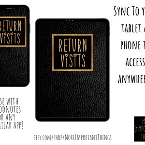 Digital Return Visit Book and Service Tracker Bundle The More Important Things Pioneer Planner JW Planner image 5