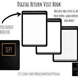 Digital Return Visit Book and Service Tracker Bundle The More Important Things Pioneer Planner JW Planner image 4