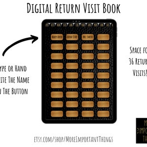 Digital Return Visit Book and Service Tracker Bundle The More Important Things Pioneer Planner JW Planner image 3