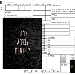 Printable Undated Digital Planner & Gratitude Journal The More Important Things Pioneer Planner JW Planner image 2