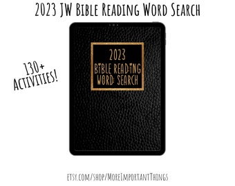 2023 JW Bible Reading Word Search Digital Activities | Job Esther Nehemiah The More Important Things | Pioneer Gift Family Worship Activity