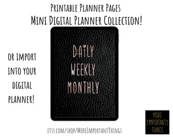 Printable Digital Planner Pages Daily Weekly Monthly Calendar + Gratitude Journal | The More Important Things | Pioneer Planner | JW Planner