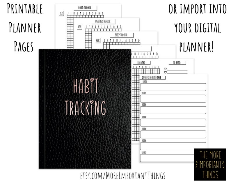 Printable Undated Digital Planner & Gratitude Journal The More Important Things Pioneer Planner JW Planner image 3