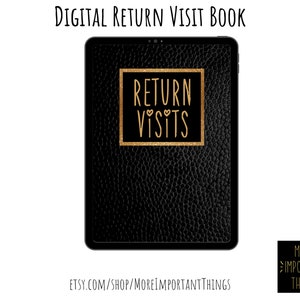 Digital Return Visit Book and Service Tracker Bundle The More Important Things Pioneer Planner JW Planner image 1