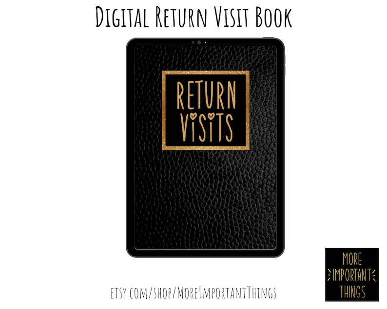 Digital Return Visit Book and Service Tracker Bundle The More Important Things Pioneer Planner JW Planner image 1