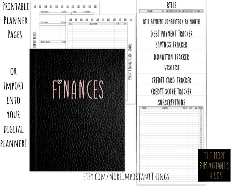 Printable Undated Digital Planner & Gratitude Journal The More Important Things Pioneer Planner JW Planner image 4