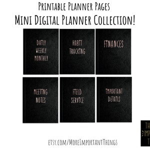 Printable Undated Digital Planner & Gratitude Journal The More Important Things Pioneer Planner JW Planner image 1