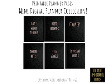 Printable Undated Digital Planner & Gratitude Journal  |   The More Important Things |   Pioneer Planner | JW Planner