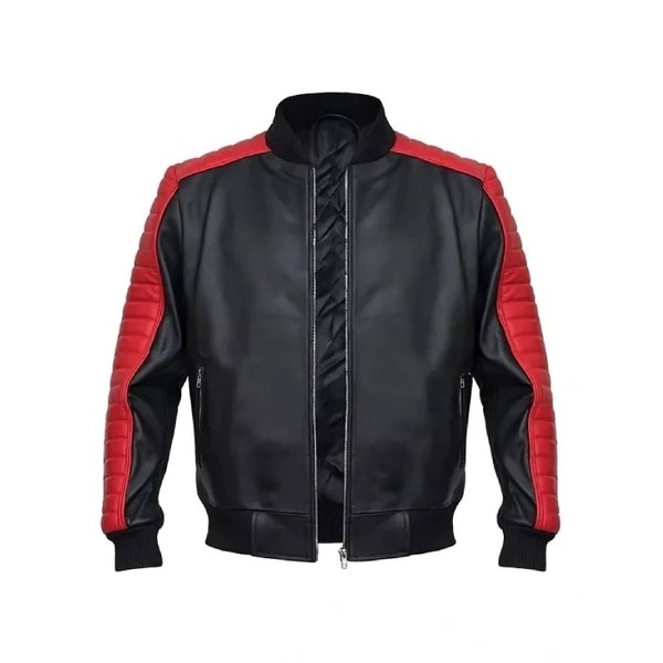 Handgefertigte Colt Seavers The Fall Guy Miami Vice inspirierte Ryan Gosling schwarze Lederjacke