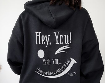 Dear Person Behind Me Back Print Oversized Hoodie Sweatshirt Loungewear Comfy Clothes Pull Over Hoodie Be a Nice Human