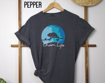 Chameleon Lovers Tshirt Comfort Colors Veiled Chameleon Cham Life Chameleon Mom Dad Lizard T-Shirt Reptile Lovers Tee Shirt Gift