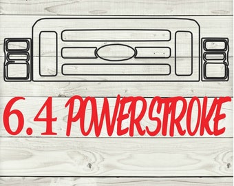 Ford Truck 6.4 Powerstoke SVG, Ford Pickup Clipart, Ford Truck, Png,Jpg, archivo cricut, silueta,Descarga instantánea, Imagen del camión, archivo digital,