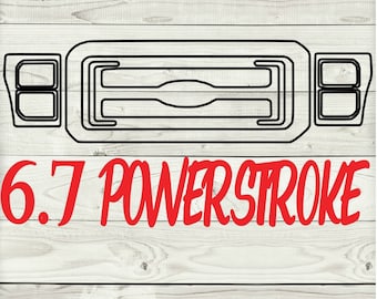 Ford Truck 6.7 Powerstoke SVG, Ford Pickup Clipart, Ford Truck, Png, Jpg, Cricut-Datei, Silhouette, Instant Download, LKW-Bild, digitale Datei,