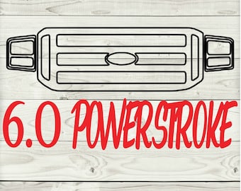 Ford Truck 6.0 Powerstoke SVG, Ford Pickup Clipart, Ford Truck, Png,Jpg, archivo cricut, silueta,Descarga instantánea, Imagen del camión, archivo digital,
