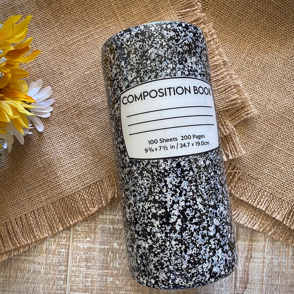 Composition Book Tumbler Etsy
