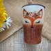Fox Tumbler, made with custom glitter and waterslides, wine/modern/skinny/fatty tumbler with lid & straw 