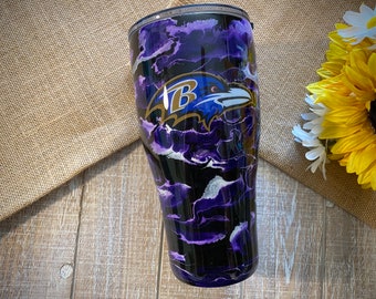 Alabama Tumbler, Made With Mica Powders, Vinyl and Waterslides