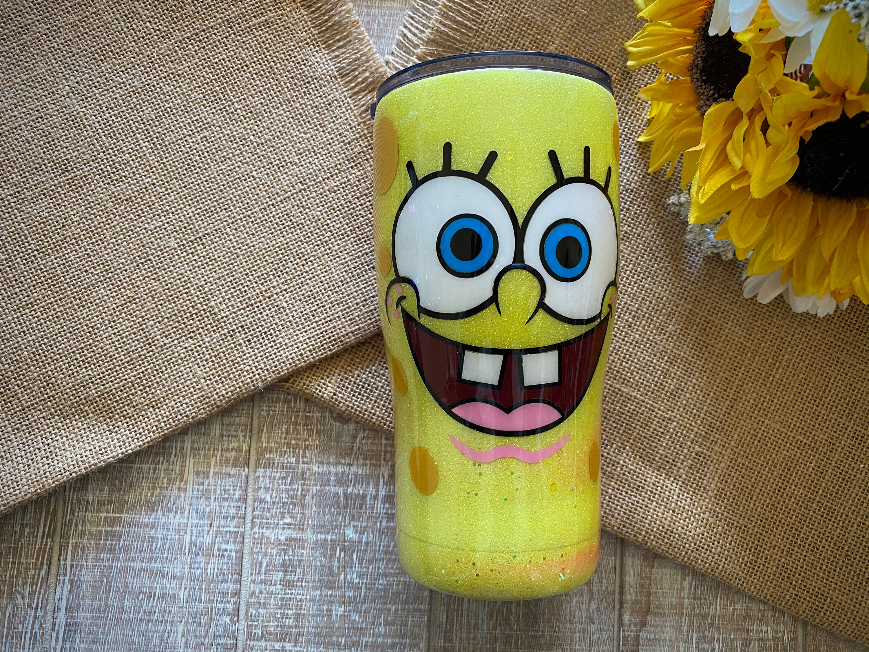 Snoopy Tumbler, Made With Custom Glitter, Waterslides, and Vinyl