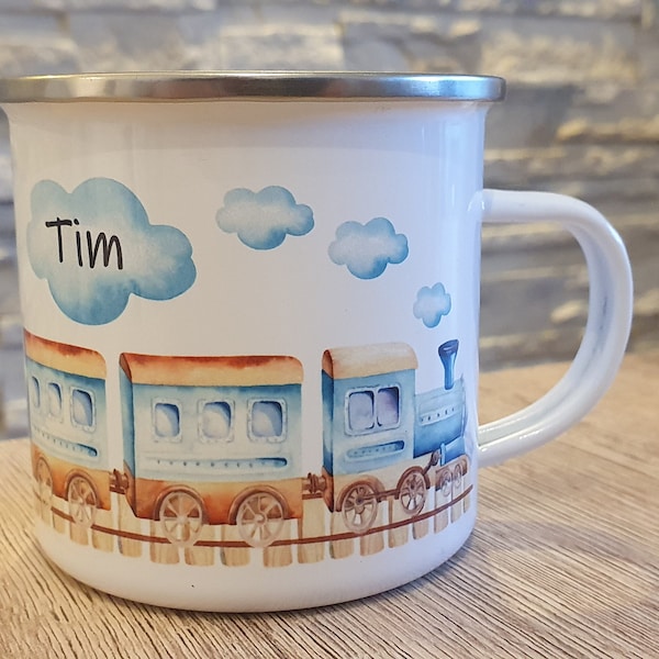 Emaille Tasse mit Wunschdruck  :-)))) Personalisiert