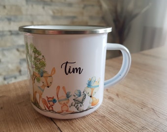 Emaille Tasse mit Wunschdruck  :-)))) Personalisiert