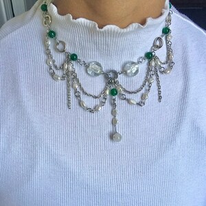 Handmade pearl necklace/ classy/ vintage/ fairycore necklace/ choker/ royal aesthetic / handmade necklace