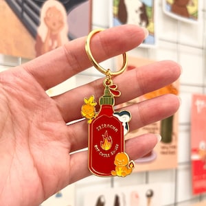 HolaGlitter Hot Sauce Keychain